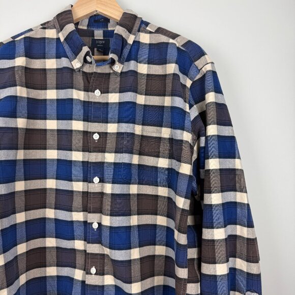 J Crew Factory Men's Slim Fit Flannel Oxford Shirt, Size XL - Picture 6 of 7